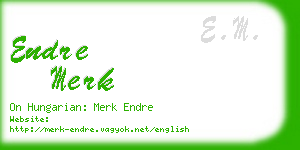 endre merk business card